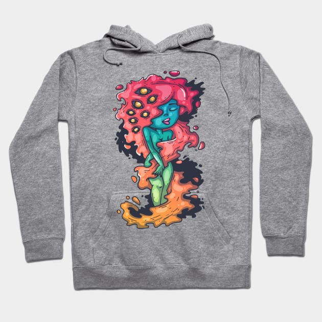Cute and sweet magic Dryad with fire hair Hoodie by BlindVibes